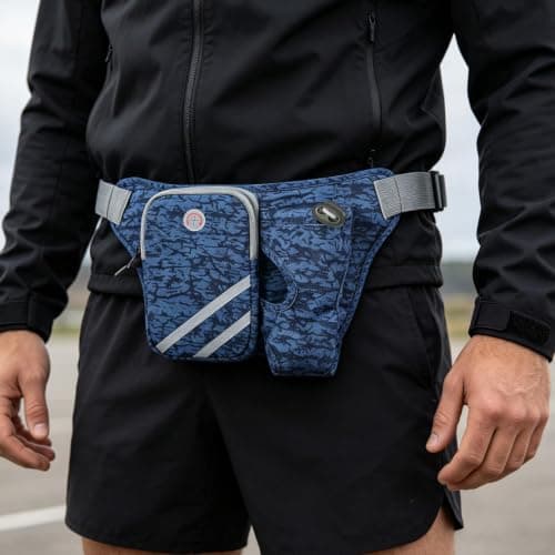 Fanny Pack Adjustable Belt Pouch with Water Bottle Holder — view 2