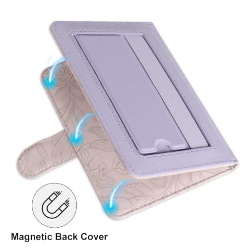 HoYiXi Universal Case For 6 inch eReader,Compatible with Kindle/Kobo Clara HD/Kobo Clara 2E/Paperwhite/PocketBook/Tolino eReader,with HandStrap/Kickstand, Cover Case for 6'' eReaders,Purple — view 4