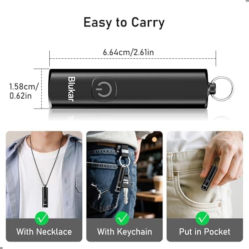 Blukar Mini Torch Rechargeable, EDC Keychain Small Flashlight with 3 Modes — view 5