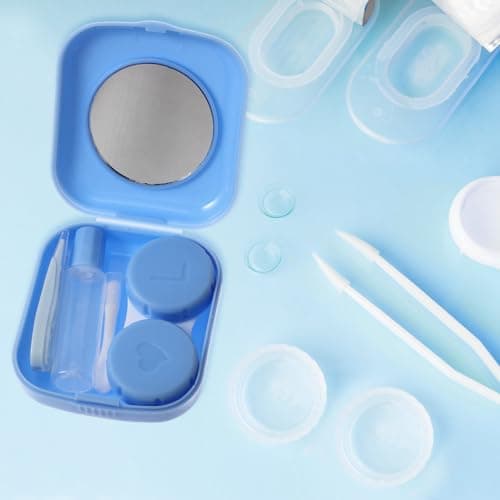 HOOWIFFY 3 Sets Pp Eye Lens Case Kit with Mirror for Home Use — view 5