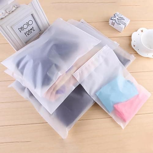 Reusable Zip Lock Bags, 30pcs 40x30cm Plastic Travel Storage Bags Organiser No Holes Hospital Bag Organiser Pouches Frosted Waterproof ziplock bags for Clothes,Shoes,Cosmetics,Suitcase — view 4