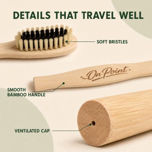 Bamboo Toothbrush with Bamboo Travel Case — view 4