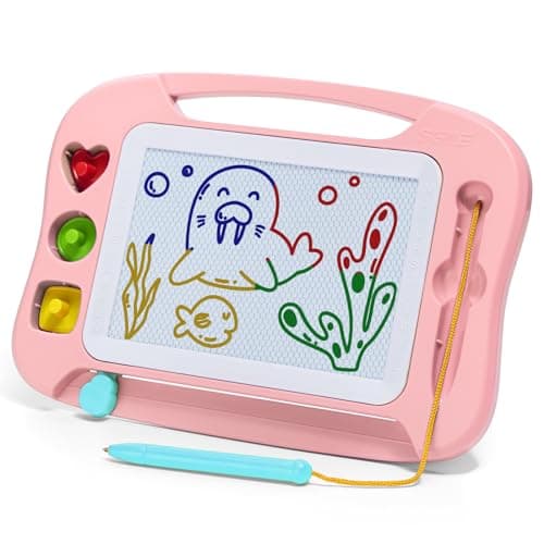 SGILE Magnetic Drawing Board Kids, Toddler Travel Toy Pad, Standard 25x18cm