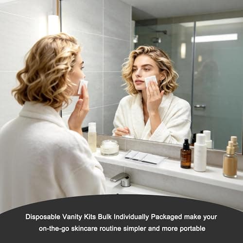 Lomgwumy Hotel Vanity Kit, Bulk Vanity Kits Individually Packaged, Containing Cotton Pads, Cotton Buds, Dental Floss And Nail Files, Suitable For Travel, Hotels And Home Use (30-PACK) — view 2