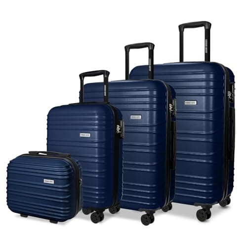 Luggage Depot Family Trip Luggage Set, TSA Lock, Spinner Wheels, Navy Blue