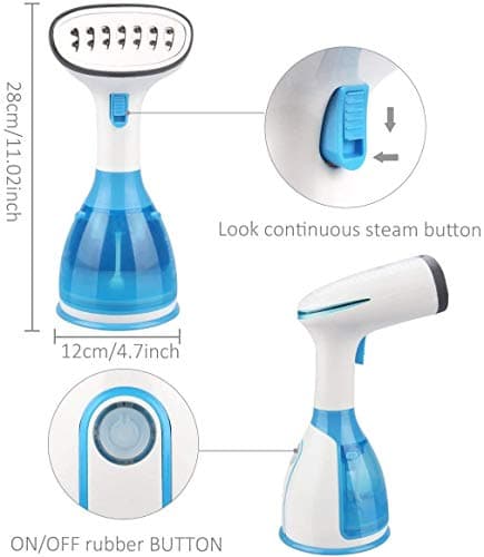 Cadrim Clothes Steamer, Handheld Garment Steamer for Clothes, 1500W, 30g/min Powerful Steam, 30S Fast Heat-up for Wrinkle Removal, Portable Garment Steamer for Home, Office & Travel — view 3