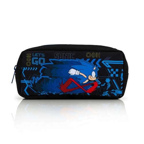 Sonic The Hedgehog Backpack 4 Piece School Set with Lunch Bag, Pencil Case & Water Bottle | Boys Rucksack with Padded Adjustable Straps – Back to School Supplies — view 6