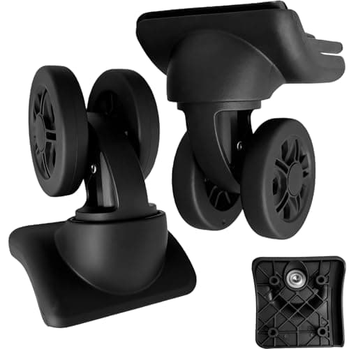 Luggage Wheels Replacement Wheel for Luggage Suitcase Repair 360° Rotating Suitcase Replacement Wheels with 4 Mounting Holes H045