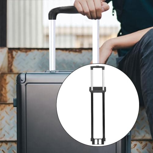 AsrMyjcx Classic Black Iron Luggage Handle Replacement, 60x16x4cm, 2 Wheels, Telescopic Handle for Suitcase — view 6