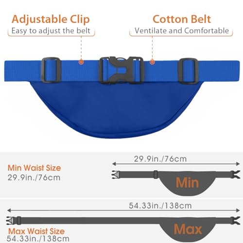 JAUSFETS 3 Pockets Bumbags Waterproof Large Capacity Waist Pack — view 4