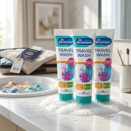 Dr Beckmann Travel Wash Non Bio Laundry Gel 100ml Pack of 3 - Hand Wash Detergent for Delicates, TSA-Friendly Travel Size, Up to 60 Washes, Gentle on Sensitive Skin — view 5