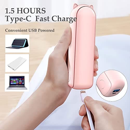 Handheld Fan Rechargeable Portable Travel Hand Fan Foldable Handheld Fan — view 5