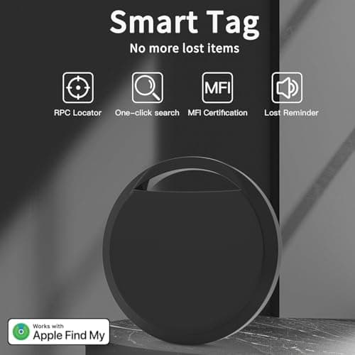 RSH Air Tracker Tag 4 Pack Item Finder Bluetooth Key Tracker Work with Apple Find My (iOS), 80 dB Alarm,IP67 Waterproof Smart Tag with Replaceable Battery, for Keys, Wallet, Luggage, Bags — view 2
