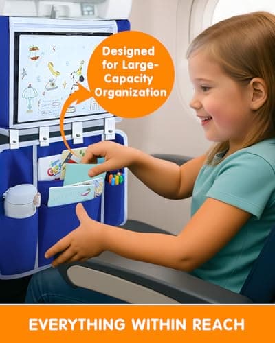 Airplane Tray Table Cover with Pocket Organizer & Tablet Pocket, Kids 1-5 — view 4