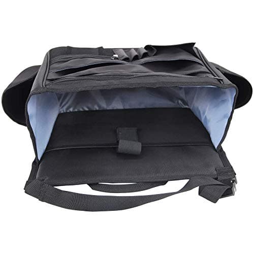 Luxja Front Car Seat Organiser, Car Seat Storage Bag, Black — view 5