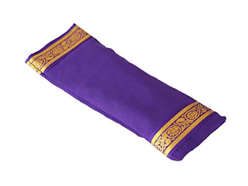 Yoga United 100% Cotton. Lavender and Linseed Eye Pillow for Yoga, Relaxation, Meditation, Travel and Gift or Tired Eyes, and Headaches - purple — view 6