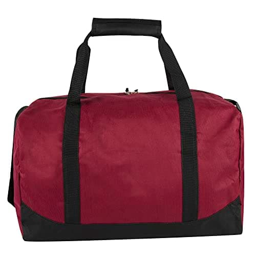 Trail maker 30 Liter, 17 Inch Canvas Duffle Bags for Men and Women -Travel Weekender Overnight Carry-On Shoulder Duffel Tote Bags (Red) — view 5