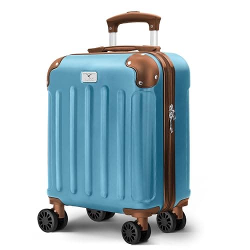 LUGG 15 Inch Skywander Lightweight Underseat Cabin Bag – EasyJet Approved Carry-On Suitcase, Durable ABS Hard Shell, Smooth Double Spinner Wheels, Water-Resistant & Compact Travel Luggage (45x34x20cm)