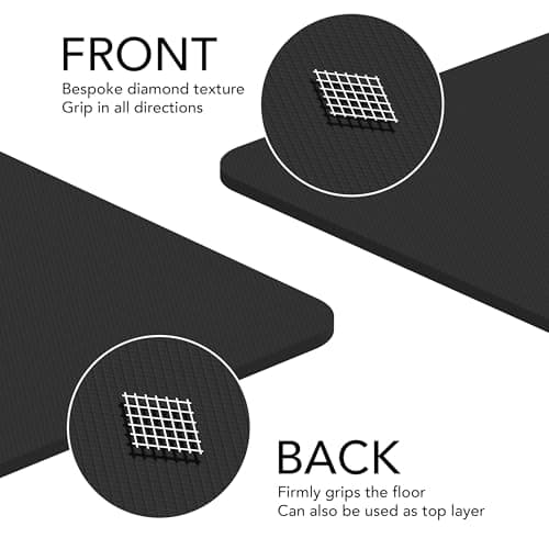 Large Exercise Mat - 10mm Extra Thick Yoga Mat & Workout Mat, 183cm x 80cm — view 4