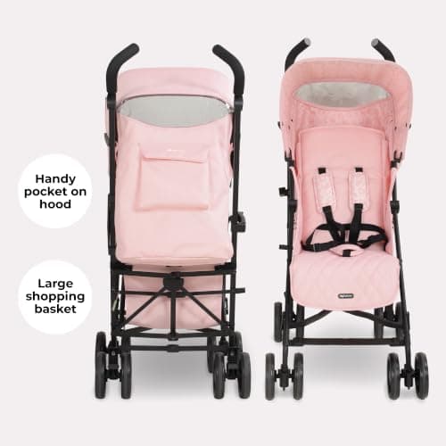 My Babiie MB01 Stroller - from Birth to 4 Years (22kg), Lightweight & Compact Umbrella Fold, Travel Buggy for Toddlers - Pink Leopard — view 5