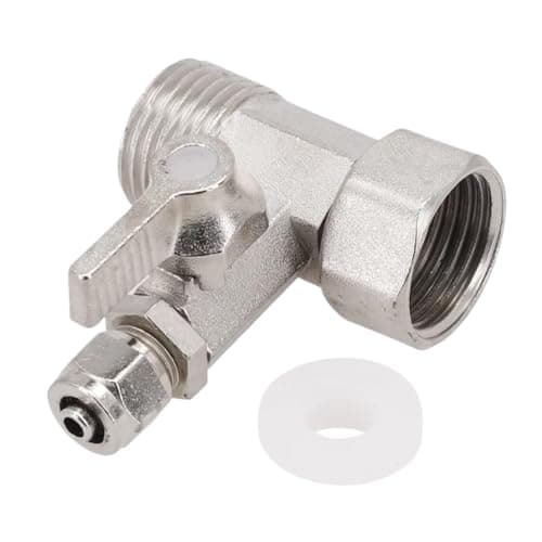 Universal Ball Valve RO Feed Water Adapter 1/2" to 1/4'' with Shut-Off Ball Valve Tap Tee B Cold Hot Pipes Home Accessories
