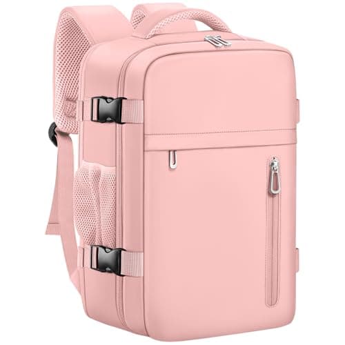 OTAHGK Cabin Bags 40×30×20 for Ryanair Underseat Carry-ons Travel Backpack Hand Luggage Bag Cabin Size 24L Flight Rucksack Casual Daypack School Office Backpack Fit 14 Inch Laptop-Pink