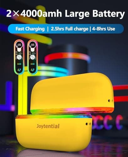 Joytential Magnetic Hand Warmers Rechargeable, 2 in 1 Electric Handwarmer, Portable USB Hand Warmers, 4 Heat Settings, Handwarmers Gifts for Gaming Outdoor Travel Camping, Yellow — view 3