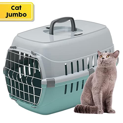 CAT CENTRE Pet Transport Carrier, Cat Dog Kitten Puppy Travel Box Cage — view 2