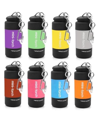 UCEC 8 Pack EDC Mini Torch Keyring, Rechargeable Keychain Flashlight
