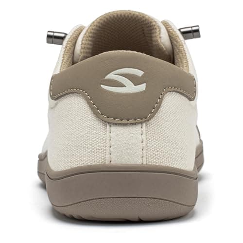 HOBIBEAR Unisex Wide Trainers for Men Women Outdoor Trail Running Minimalist Walking Shoes Lightweight and Breathable Beige Brown — view 4