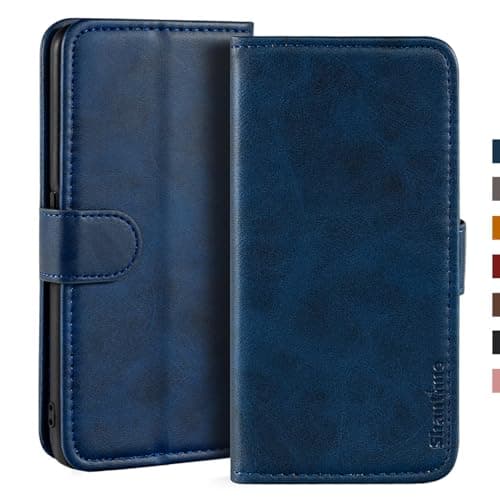 Shantime Faux Leather Case for ZTE Telstra 5G Hotspot 2 - Blue — view 2
