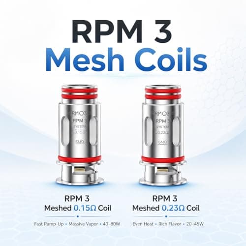 SMOK RPM 3 Replacement Coils 0.23 Ohm Mesh [Pack of 5] — view 2