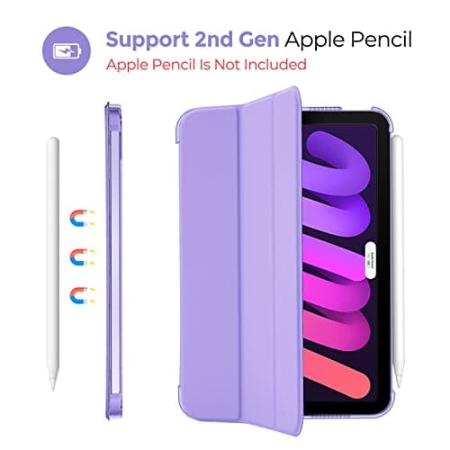 ProCase Smart Case for iPad Mini 7 (A17 Pro 2024)/ Mini 6 2021 8.3 Inch, Hard Back Cover for iPad Mini 7th/6th Generation A2995/A2996/A2993/A2567/A2568/A2569 -Purple — view 5