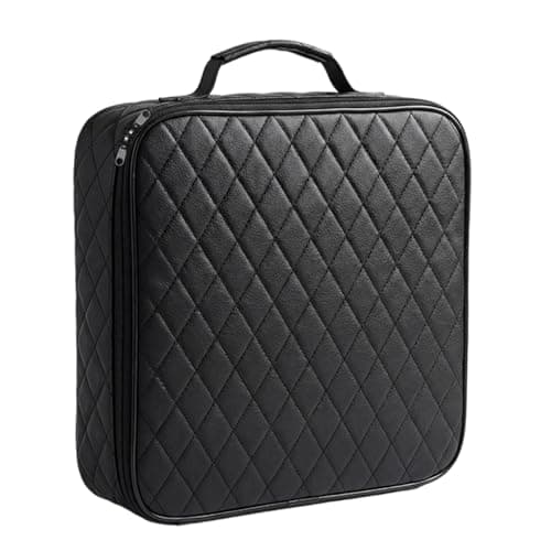 Chdnhe Car Charger Storage Box for EV Cable, Leather Waterproof Charging Cable Bag with Padded Compartments, Heavy Duty Car Boot Carry Case for Type 2 Charger, Accessories, Travel Home Use