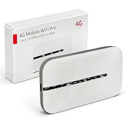 4G/5G Portable WiFi Router with SIM Card Slot, 150Mbps High-Speed Pocket WiFi for Laptop, LTE Mobile Hotspot with a Powerful 2100mAh Battery for Outdoor Travel Camping Party Caravan Phone Laptop