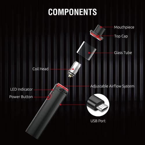 SMOK Vape Pen V2 E Cigarette Starter Vape Kit, 60W 1600mAh, TPD Compliant Ecig, 2ml No Nicotine (Black) — view 2