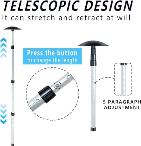 TayBong Golf Travel Bag Support Rod, Aluminum Adjustable 4 Telescoping Section, Golf Support System for Ultimate Protection, Golf Club Bag Accessories — view 5