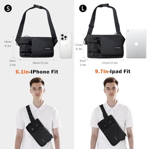 YaKuss Bum Bag for Men, Anti-Theft Waist Bag, Bumbag with Adjustable Belt Crossbody Chest Bag Fanny Pack — view 2