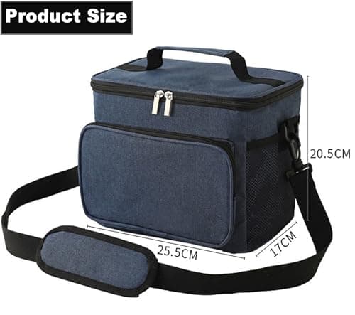 KANGSIT 9L Insulated Lunch Bag, Fits 12 Cans, Large Soft Cooler Tote — view 2