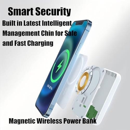 Wireless Magnetic Power Bank, 5000mAh 15W Portable Move Charger for iPhone — view 6