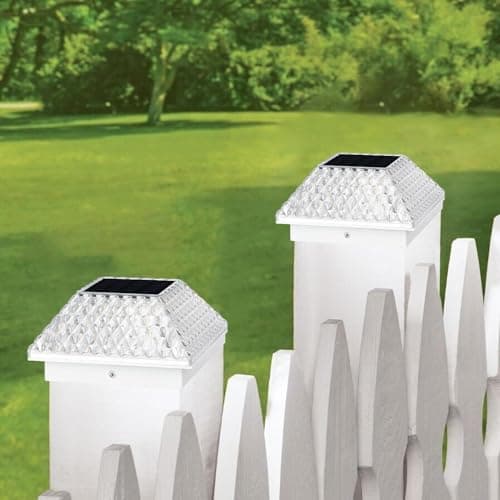 Thrink Premium Solar LED Post Cap Lights – Automatic Dusk-On, IP44 Waterproof, Solar-Powered Outdoor Lighting with Universal Mounting Adaptor for 3.5"x3.5" & 4"x4" Posts, Warm Ambient Glow — view 3