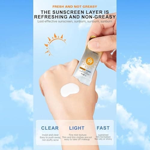 Mini Sunscreen Travel Size Anti-Age Spray With SPF 50+,SPF 50+ Sunscreen for Body & Face,Lightweight & Non-Greasy,Waterproof & Long Lasting Sun Cream (3 box) — view 5