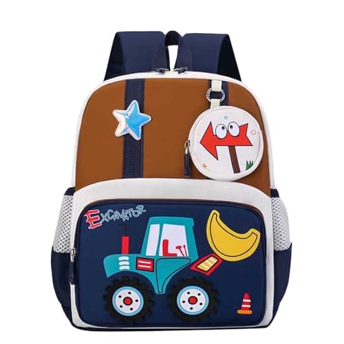 Generisch 2026 Backpack Kids Backpack Lightweight Durable School Bag with Forklift Print Cute Backpack for Boys and Girls Travel Outdoor Daypack, darkblue, standard size, Daypack Backpacks