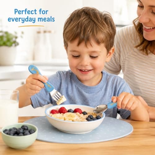 Exzact Children Cutlery 6pcs Stainless Steel Dishwasher Safe Kid Safari — view 2