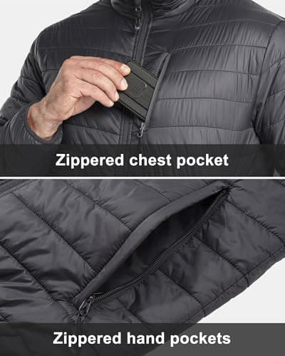 33,000ft Men's Puffer Jacket Packable Water resistant Quilted Jacket — view 5