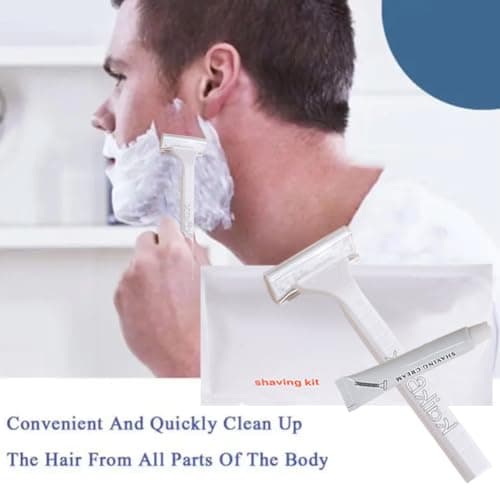20Pack Individually Wrapped Hotel Disposable Razors Kit With Shave Cream; Travel Manual Razor Toiletries Amenities;Multipurpose Guest Shaving Razor Set for Home Hotel Travel — view 6