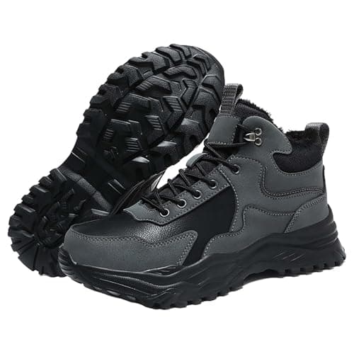 Mens Winter Boots Outdoor Walking Shoes Lace Up Casual Hiking Boots — view 2