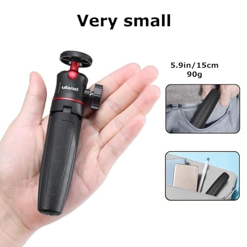 ULANZI MT-08 Compact Travel Tripod - Portable Mini With 1/4 Inch Screw - Compatible With Sony ZV1/RX100 VII/RX1R II, Canon G7X Mark, Fujifilm X100V, Leica Q2 — view 2