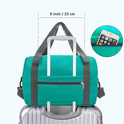 for Easyjet Airlines Cabin Bag 45x36x20 cm Underseat Travel Foldable Duffel Bag Holdall Tote Bags Overnight Carry on Luggage for Women and Men(30L, Teal) — view 4
