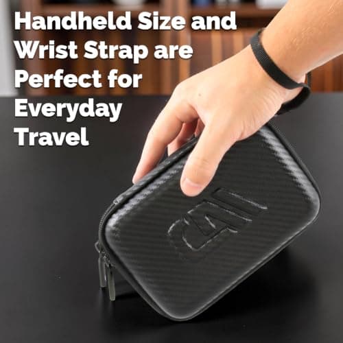 CASEMATIX Carrying Case Compatible with ASUS RT-BE58 Go WiFi 7 Travel Router - Hard Shell EVA Travel Storage Case with Accessory Pocket, Padded Interior and Wrist Strap, Case Only — view 5